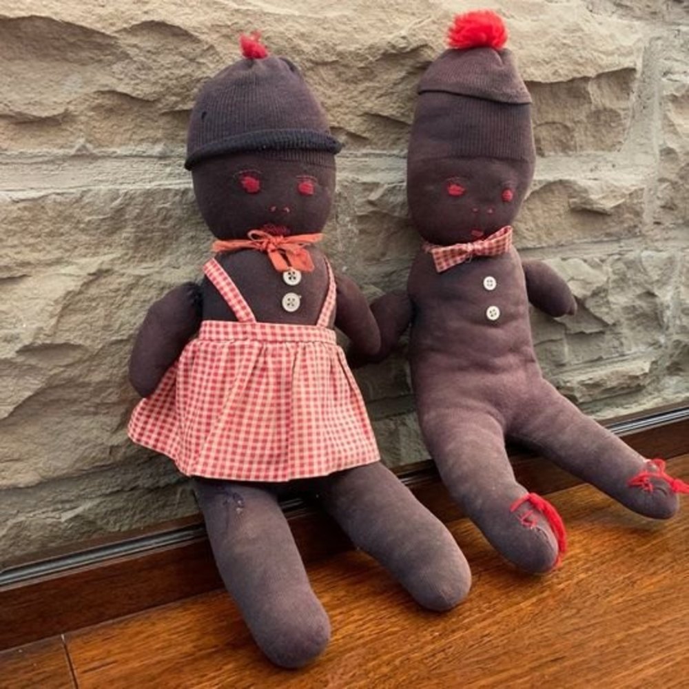 Vintage Black Raggedy Ann & Andy Dolls African American - SALE / Price Drop